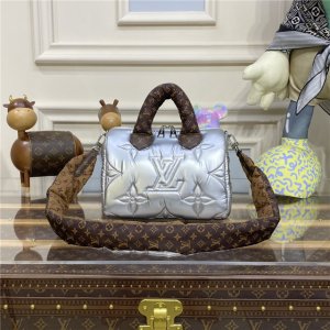 Louis Vuitton Pillow Monogram Speedy Bandouliere 25 Bag Silver