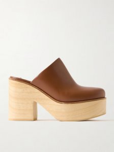 Blake leather platform clogs