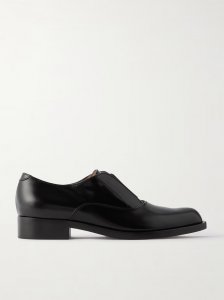 Dover glossed-leather loafers