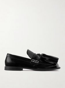 Tassel embellished patent-leather loafers