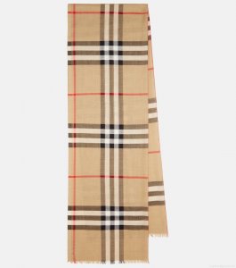 BurberryBurberry Check wool and silk scarf