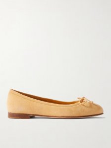 Veralli bow-detailed suede ballet flats