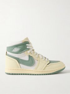 Air Jordan 1 High leather and twill sneakers