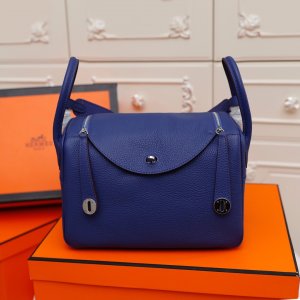 HERMES HANDBAG LINDY dark blue