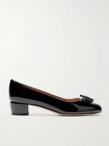 Vara bow-embellished patent-leather pumps