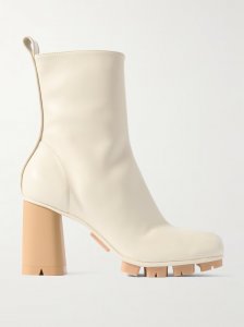 Shore leather ankle boots