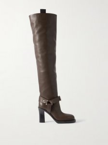 Le Soft Stirrup embellished leather over-the-knee boots