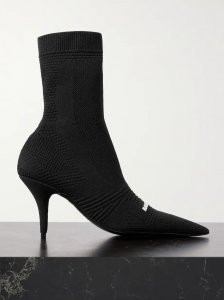 Knife 2.0 logo-appliquéd stretch-knit ankle boots