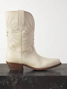 Low Wish Star embroidered leather cowboy boots