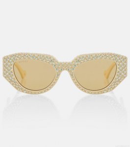 GucciEmbellished oval sunglasses