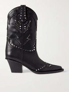 American Flame embroidered embellished leather cowboy boots