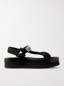 Logo-appliquéd webbing sandals