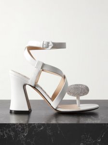 + Paula's Ibiza Calle Pebble crystal-embellished leather sandals