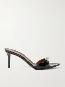 Clandestino embellished patent-leather mules