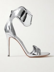 Lucrezia 105 mirrored-leather sandals