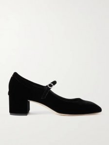 Aline velvet Mary Jane pumps