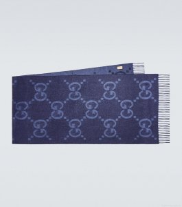 GucciGG cashmere jacquard scarf