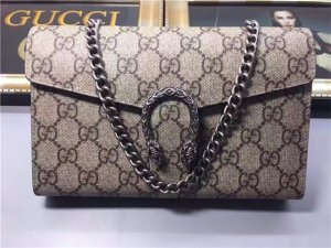 Gucci Dionysus GG Supreme Chain Wallet Purse (Varied Colors)