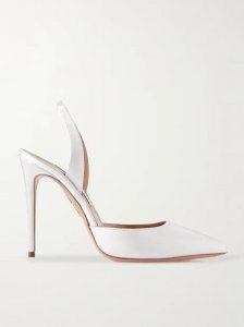 So Nude 105 satin slingback pumps