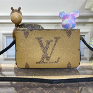 Louis Vuitton Double Zip Pochette Monogram Giant Reverse Canvas M69203