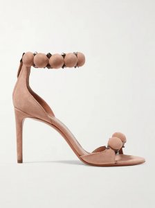 La Bombe 90 studded suede sandals