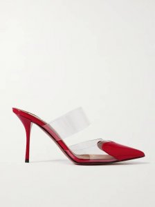 Cœur 90 PU and patent-leather mules