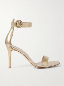 Portofino 85 metallic leather sandals