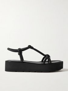 Marine 30 knotted stretch-leather platform sandals