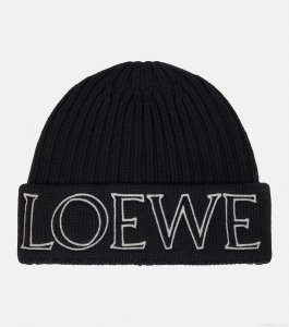 LoeweLogo ribbed wool beanie