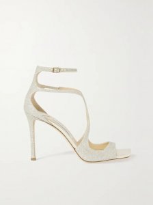 Azia 95 glittered satin sandals