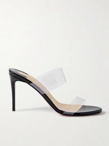 Just Nothing 85 PVC and patent-leather mules