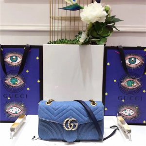 Gucci GG Marmont Matelasse Small Shoulder Bag Velvet (Varied Colors)