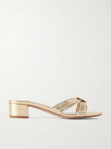 Film 35 metallic leather mules