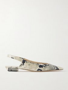 Colin snake-effect leather slingback pumps