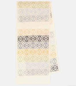 LoeweAnagram wool, silk and cashmere scarf