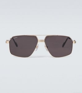 Cartier Eyewear CollectionMetal aviator sunglasses