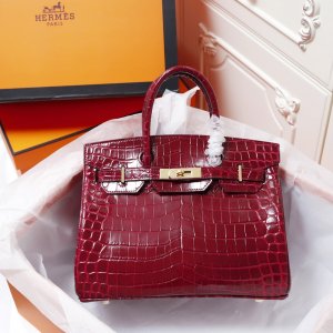 HERMES HANDBAG dark red