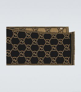 GucciGG wool jacquard scarf