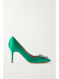 Hangisi 90 embellished satin pumps