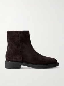 Lexington 20 leather-trimmed suede ankle boots