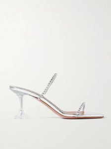 Gilda crystal-embellished PVC mules