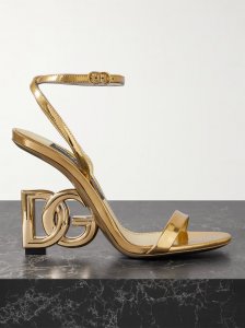 Formale embellished metallic leather sandals