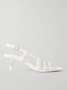 Marcie cutout leather slingback sandals