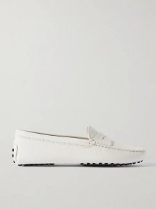 Gommino textured-leather loafers