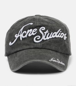 Acne StudiosLogo embroidered cotton baseball cap