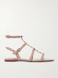 Rockstud leather sandals