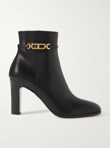 Embellished patent-leather boots