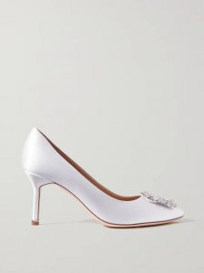 Hangisi 70 crystal-embellished satin pumps