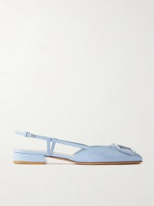 VLOGO 20 patent-leather slingback flats