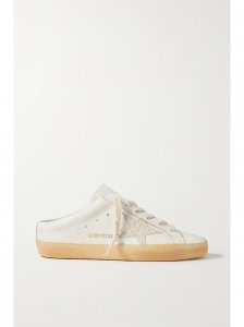 Superstar Sabot distressed leather slip-on sneakers